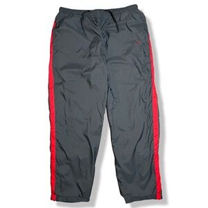 Vintage Y2K Nike Men's Gray and Red Track Pants